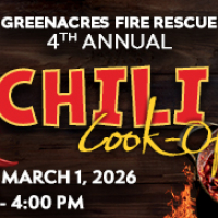Rock N Roll Sunday and Greenacres Fire Rescue Chili Cook Off, Sunday, March 1, 2026 from 12:00 p.m. to 4:00 p.m.