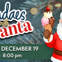 Sundaes with Santa on Friday, December 19, 2025 from 6:00 pm to 8:00 pm.