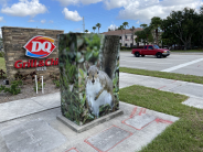 Utility Box Wrapped With Squirrel Image