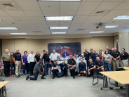 Group photo with members from Greenacres, Estero Fire Rescue, and Boynton Beach Fire Rescue,