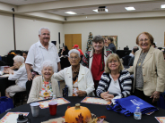 Senior group during Thanksgiving Luncheon for seniors