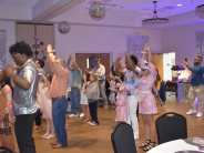 Daddy Daughter Dance Disco theme father and daughter dancing