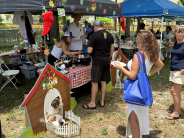 Chili Cook-Off attendees getting chili