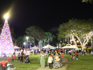 View of the Park lit up