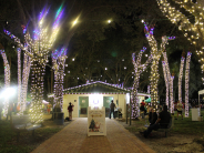 Entrance to the Park lit up