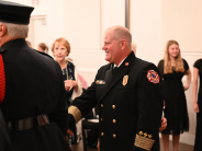 Chief Konz engaging with attendees.