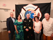 Chief Konz with Council member Tharp, Deputy Mayor Diaz, Council member Dugo and Mayor Shaw.