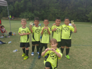Greenacres Soccer League Team 5 to 6 year old division with awards