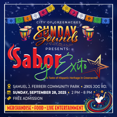 Sunday Sounds Presents: Sabor y Éxito on September 28, 2025 from 2:00 pm to 8:00 pm.