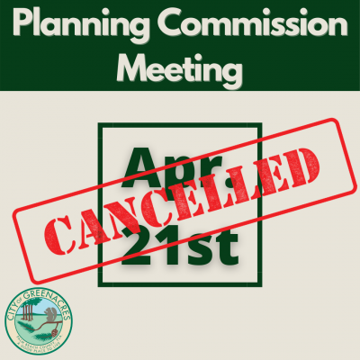 Planning Commission Meeting Cancelled