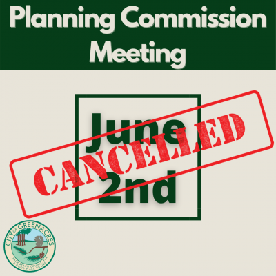 June 2 Planning Commission Meeting Cancelled