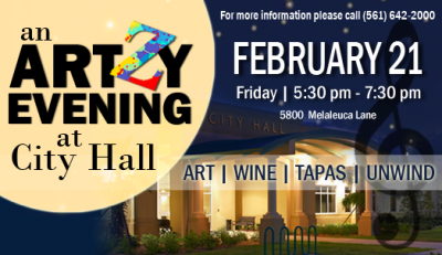 An ArtZy Evening at City Hall. See information below.