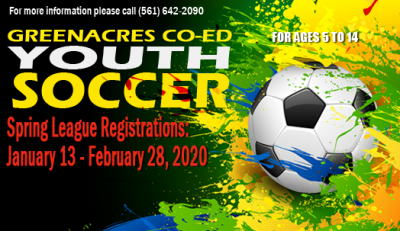 Co-Ed Youth Soccer Spring League. See information below.