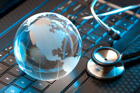 Keyboard, stethoscope and crystal ball