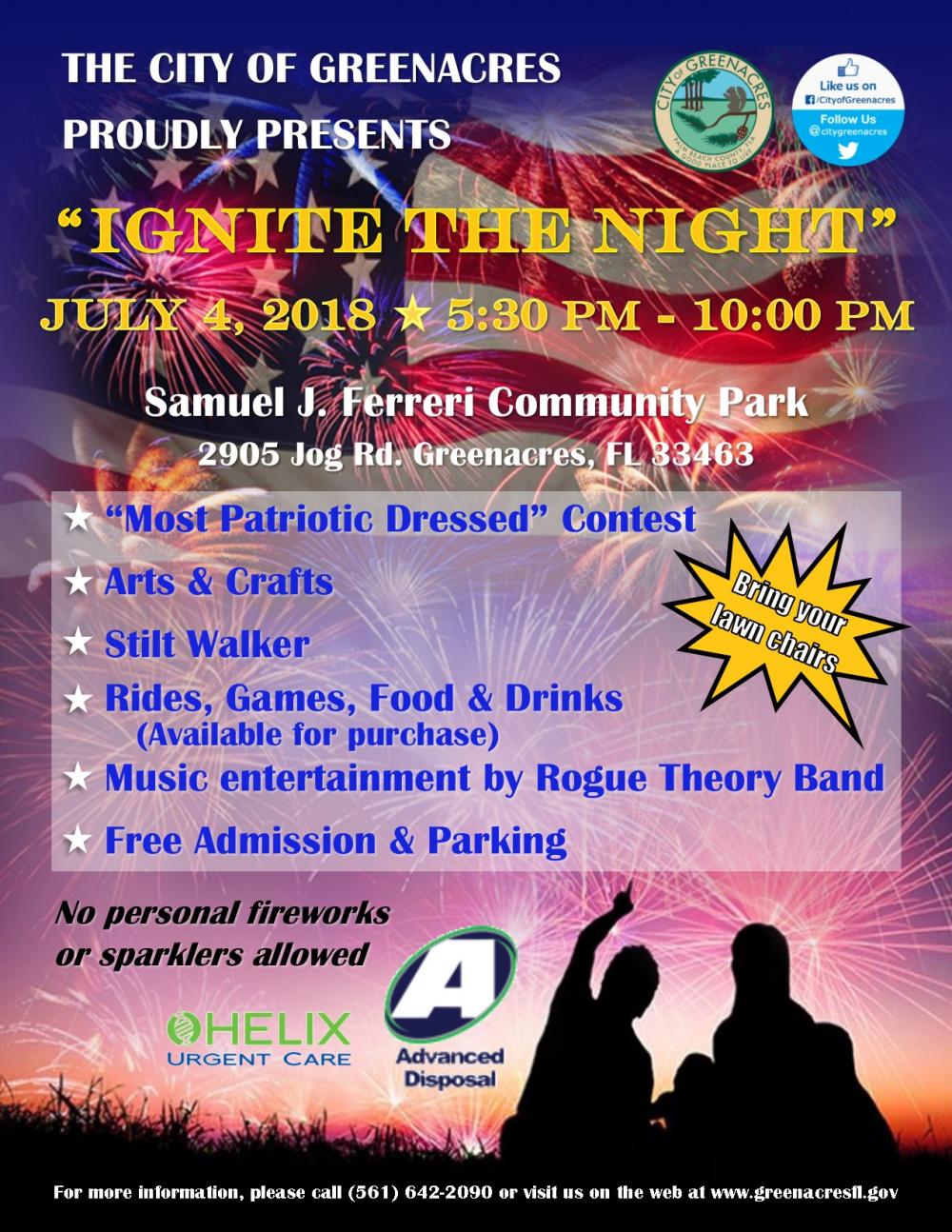 Ignite the Night July 4 Greenacres Florida