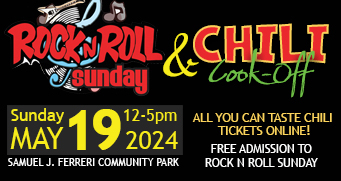 Rock n Roll Sunday and Chili Cook-off Event Graphic