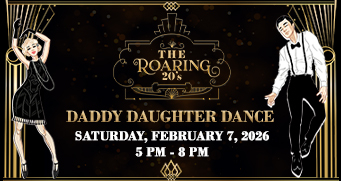 City of Greenacres Roaring 20's Daddy Daughter Dance at the Community Center on February 7, 2026 from 5 pm to 8 pm.