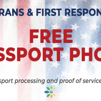 Passport Photo for Veterans and First Responders.